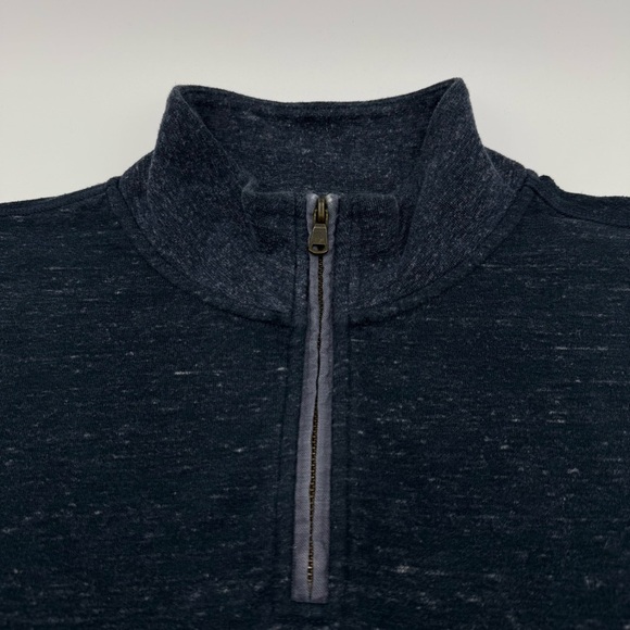 Faherty Men's Blue Cotton Blend Quarter-Zip Sweater XXL - Picture 3 of 10